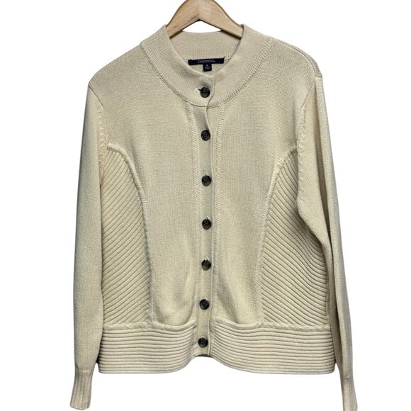 Chadwick’s 100% Cotton Butter Front Cardigan Size XL - Picture 1 of 7